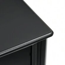 Hodeffior Bedside table, side table with drawer, bedside table open compartment, coffee table, nightstand, nightstand, nightstand, telephone table, bedside tables, night console, storage table for bedroom, living room, black and gold