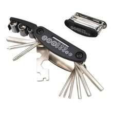 Kit De Manutenção Reparo E Remendo Para Bicicletas Com Chave - Prata - Visão 3