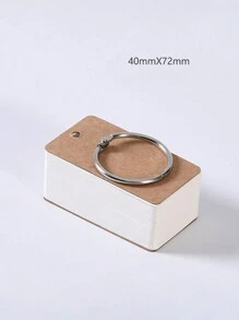 1pc/100sheets Premium Detachable Pocket Portable English Word Blank Mini Sticky Note Notebook With Ring Binder Card Holder - Brown Cover - View 5