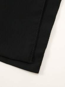 1pc Women's Thin Breathable Chiffon Scarf With Bag Strap & Veil Detail, Suitable For Daily Wear - Black - View 4