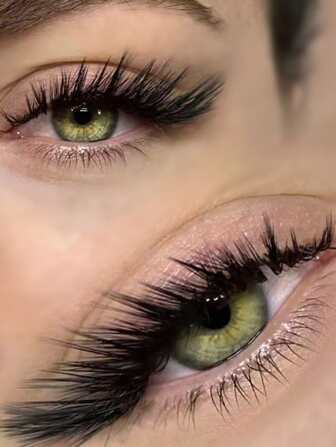 ICHICKISS 5 对翼状柔软仿貂皮假睫毛，狐狸眼/猫眼形状，自然假睫毛条状睫毛，睫毛，睫毛，假睫毛