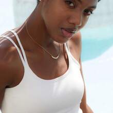 1個流行的&豪華的925鍍金18k金鑲嵌天然白色珍珠新月項鍊,精美細緻的設計,鋯石裝飾的微笑吊墜項鍊,適合女性日常佩戴和派對,聖誕&新年禮物 - 白色 - 查看 6