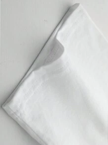 夏季青少年女孩簡約清新標語印花圓領T恤 - 白色 - 查看 5