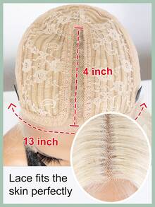 NOBLE 金色蕾絲前髮綜合髮613顏色直髮蕾絲前髮綜合髮熱防焦劑蕾絲前髮無膠定型 - 金色 - 查看 7