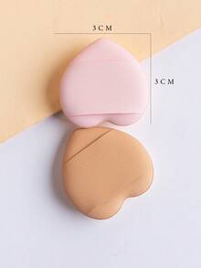 8 件裝迷你心型手指海綿塗抹器適合日常化妝（遮瑕和暈染） - 彩色 - 查看 7