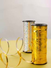 1pc Balloon Curling Ribbon For Party Decoration, Wedding, Celebration - Gold - View 6