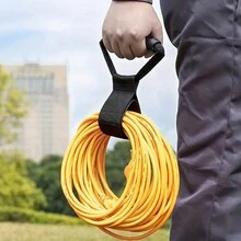 1入組尼龍重型束緊纜繩,可用於電纜線整理 - 黑色 - 查看 1