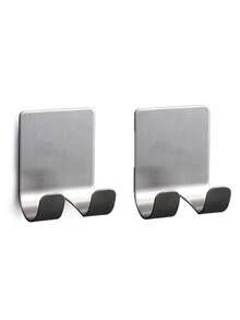 1 件浴室不鏽鋼刮鬍刀支架,附強力吸盤、多功能刮鬍刀支架、數據線收納、防滑掛鉤 - 銀色 - 查看 2