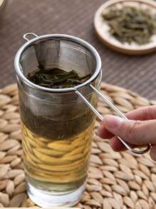 1pc Stainless Steel Tea Bucket With Leak-Proof Filter And Double Handles - Ideal Choice For Tea Lovers - Silver - View 3