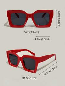 个性化扭曲方形 PC 框架时尚女士眼镜， - 彩色 - 查看 11