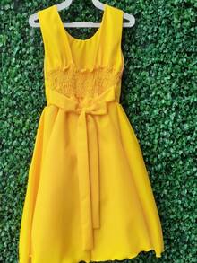 Baby Girls Dresses - 黃色 - 查看 2