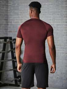 Basketball Compression Workout Set For Men, Quick Dry Fitness T-Shirt And Shorts Gym Clothes Men