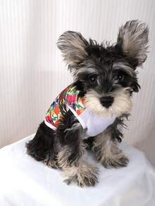 1pc Cartoon Dog Printed Letter Vest For Pets - Multicolor - View 3