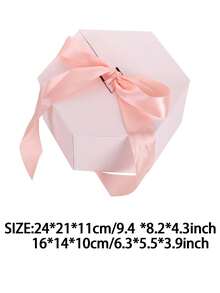 1入組情人節禮品盒帶蝴蝶結和緞帶,生日禮物盒,口紅包裝盒,派對糖果盒 - 寶藏藍 - 查看 4