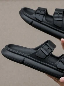 1pair 2024 Unisex Athletic Slippers For Outdoor Wear In Summer, Non-Slip Indoor/Outdoor All Seasons Footwear