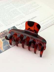 1pc Women's Jelly Colorful Plastic Hair Claw, Elegant & Casual, Suitable For Daily And Party Use - D - View 2