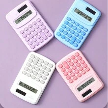 1pc Random Color Mini Calculator, Cute And Portable, Exam Helper For Primary School Students, Accounting Office Supplies - Multicolor - View 5