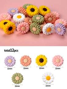 12 stks/set 22/30mm Leuke Bloem Vormige DIY Kraal Voor Vrouwen Voor DIY Sieraden Maken