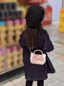 可愛的貓貓女孩手提包,野性的金屬鍊子信使袋,甜美的蝴蝶結裝飾公主包,時尚的格紋翻轉女孩包,適合幼兒園兒童的彩珠手提包,紅色新年禮物包,甜美扣式零錢包,迷你糖果收納袋,適合女孩和兒童的日常旅行及度假,粉色 - 粉色 - 查看 6