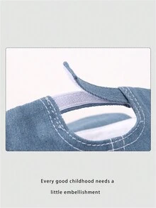 有邊的嬰兒牛仔帽,適用於男女寶寶,迷你棒球風格兒童陽光帽,大小為42-48cm,3-24個月適用。 - 淺藍色 - 查看 8