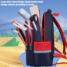 Boys Backpack, Anime Cartoon Student Schoolbag, Lightweight Children's Backpack, Multifunctional Outdoor Travel Backpack, Birthday Gift, Suitable For Primary School Students Aged 6-14