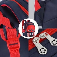 Boys Backpack, Anime Cartoon Student Schoolbag, Lightweight Children's Backpack, Multifunctional Outdoor Travel Backpack, Birthday Gift, Suitable For Primary School Students Aged 6-14