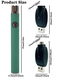 510焊鐵電池筆調節電壓小型焊接套裝,含2入usb充電器 - 淺藍色 - 查看 6