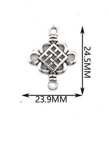 50入組合金製結吊飾,具有精美花紋,diy裝飾配件適用於春節賀卡、紅包、派對邀請 - A2105 - 查看 3