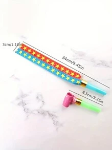 1套隨機顏色派對吹哨，彩色生日喧鬧器，派對喧鬧器 - 彩色 - 查看 2