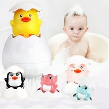 1入兒童浴玩具 雨雲花洒,為寶寶的沐浴時間增添樂趣 - 粉紅色小鴨 - 查看 3