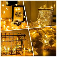 Star String Lights Battery Powered Waterproof Twinkle Christmas Fairy Lights For Bedroom, Indoor, Outdoor, Party, Wedding And Holiday Decoration - Warm Color - View 5