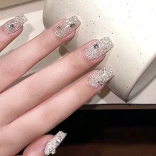 XEIJAYI 1瓶15ml Maillard Diamonds凝膠指甲油,加上全新的全息閃耀鑽石集合凝膠指甲油,非常適合新手！ - 銀色 - 查看 6