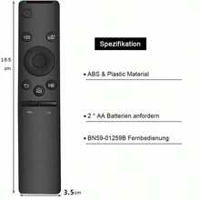 1入組適用於三星電視液晶電視智慧電視語音遙控器，具備快捷鍵，無需任何設置 - 黑色 - 查看 6