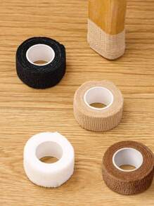 1pc Table Chair Foot Pad, Anti-Noise & Anti-Skid & Wear-Resistant Chair Leg Cover, Self-Adhesive & Elastic Band - Coffee Brown - View 1