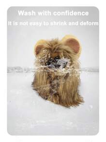 可調式貼鉤貓狗帽，冬季保暖 - 棕色 - 查看 5