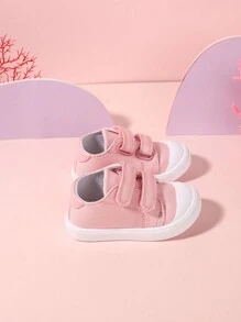 GENGASUN 女童帆布鞋兒童寶寶休閒鞋柔軟防滑運動鞋透氣舒適粉色兒童鞋 - 粉色 - 查看 5