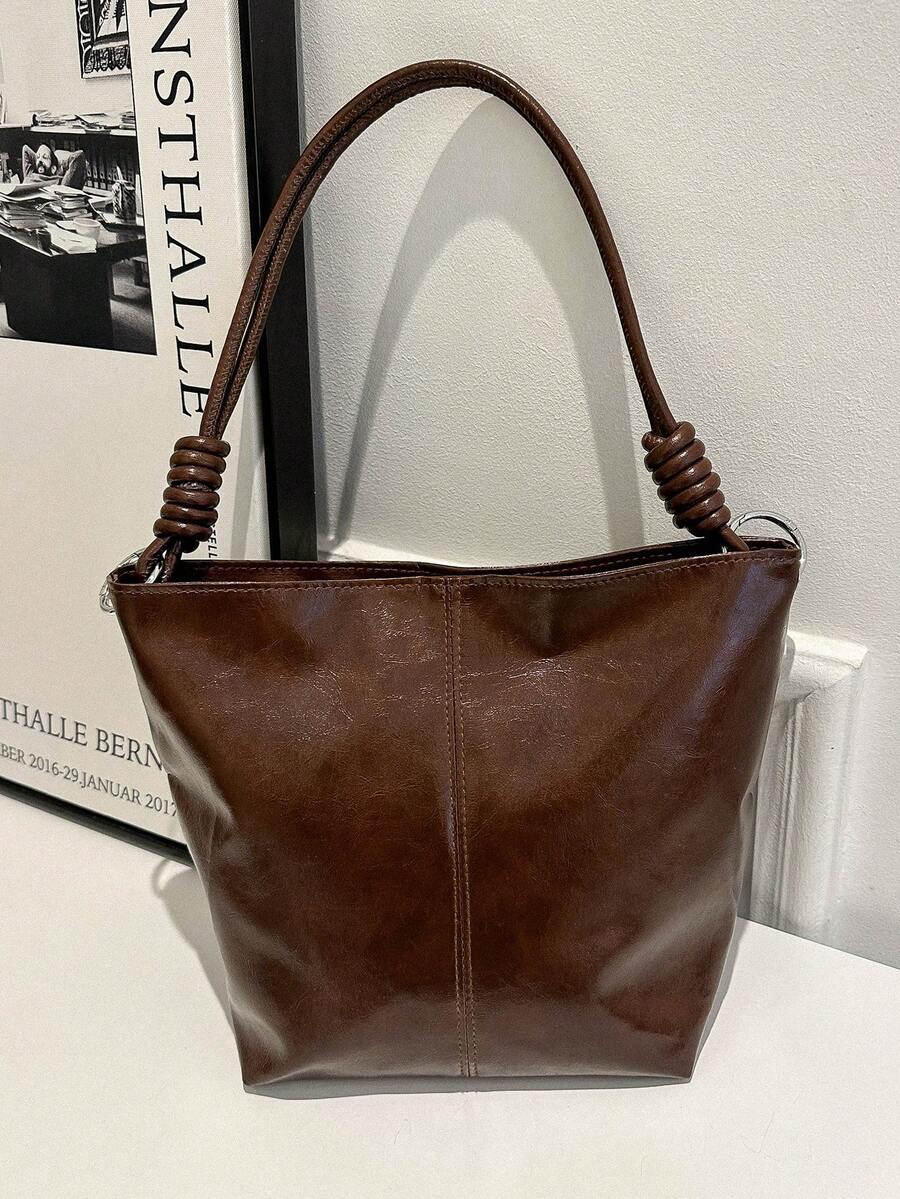 時尚新極簡風格萬用大容量多功能肩背包 - 咖啡棕 - 查看 1