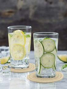 1pc 4.8inch/12cm Coaster, Ribbed Round Drink Coaster For Heat Insulation, Water Absorption & Anti-Scalding - Beige - View 3