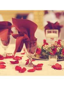 1000 片紅色不織布材質婚禮花瓣玫瑰花瓣適合婚禮/派對/週年紀念/節日慶典裝飾 - 紅色 - 查看 4