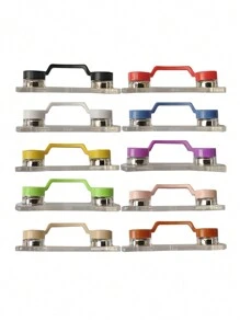 1入組黃色磁吸掛眼鏡持架胸針,時尚多功能便攜式衣服夾扣磁鐵眼鏡耳機線夾 - 黃色 - 查看 6