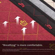 1入組亞麻刺繡柔軟汽車安全帶套肩墊 - 玫紅色 - 查看 4