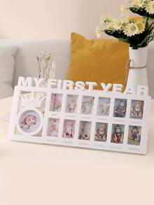 1pc Newborn Baby Growth Record Diy Photo Frame Decoration - Multicolor - View 1