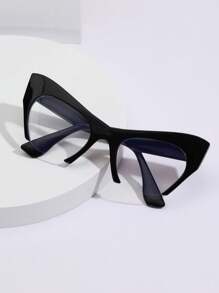 1 副女士时尚猫眼无框眼镜，既时尚又甜美，融合了经典风格、大胆色彩和夸张设计，打造出适合日常生活、学习、电脑使用和旅行的时尚女性美学配饰。它可以戴在处方眼镜上并具有功能。 - 彩色 - 查看 3