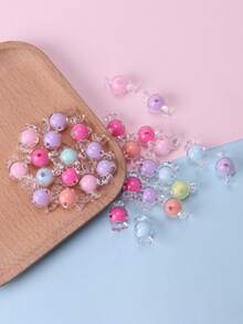 30入組具有內部漩渦設計的亞克力珠,可用於項鍊,手鍊,手機吊帶diy珠寶製作 - 彩色 - 查看 6