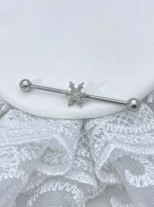 1個精美時尚的不鏽鋼直棒式耳釘,適用於耳軟骨和耳垂穿孔,男女皆宜的日常飾品 - style4 - 查看 7