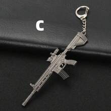 Llavero de pistola de estilo callejero, colgante de modelo de pistola de aleación, llavero de coche, llavero de coche para hombres, niños, niñas y mujeres como accesorio de coche, encanto de bolso, mochila para la escuela, ideas de regalo de Navidad lindas góticas y Y2k para maestros, amigos y hermanas