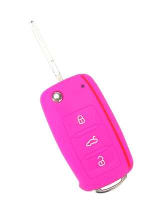 ฝาครอบป้องกัน ดอกกุหลาบ สีแดง รถ กุญแจ ซิลิโคน กันการหล่น เหมาะสม สำหรับ ปลอกคอโปโล ทีกวน Passat B5 B6 B7 กอล์ฟ 1 ชิ้น