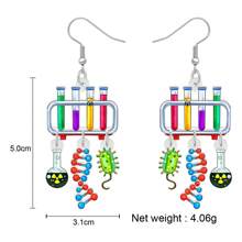 新奇的返校禮物,亞克力顯微鏡化學實驗套裝掛墜耳環珠寶,適用於女性女孩 - 彩色的 - 查看 5