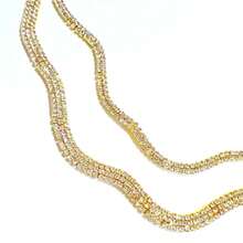 European And American Fashion Design Niche Cross-Border Jewelry, Fashionable Alloy & Rhinestone Inlaid Necklace, All-Match Quality Neck Chain - Gold - View 3