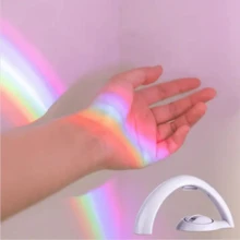 1 Miếng Tuyệt vời May mắn Cầu vồng Ánh sáng , Đáng yêu Led Thay đổi màu sắc Cầu vồng Máy chiếu Đèn ngủ , Lãng mạn Led Cặp đôi Đèn ngủ Quà sinh nhật - trắng - Xem 5